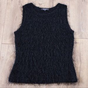Vintage 90s Fringe Scrunchy Tank Top by Karen Kane